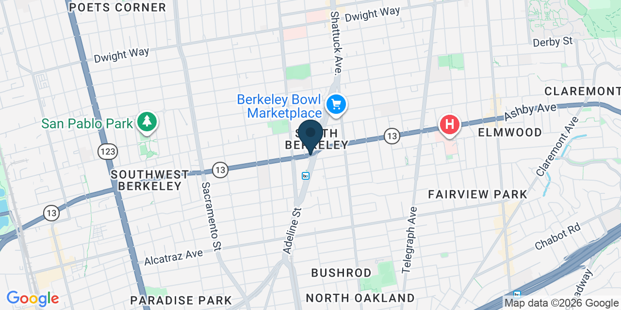 Map showing Berkeley, Alameda County, CA