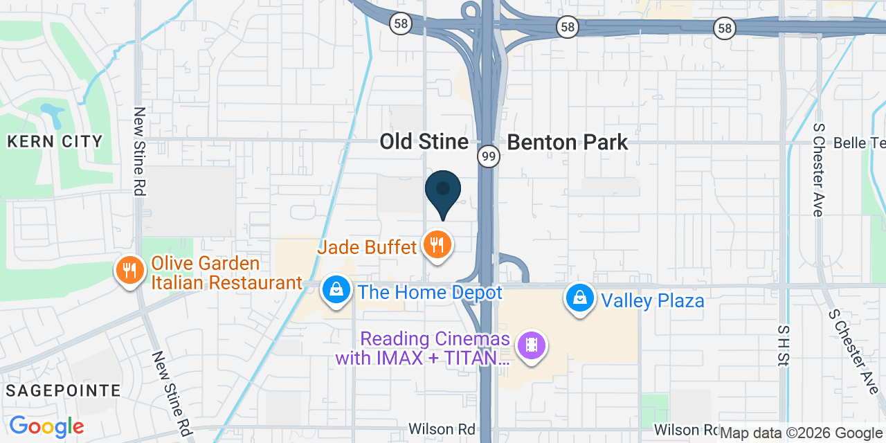 Map showing Old Stine, Kern County, CA