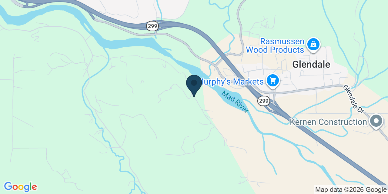 Map showing Humboldt County, CA