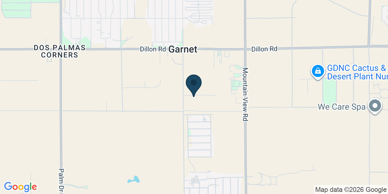 Map showing Desert Hot Springs, Riverside County, CA