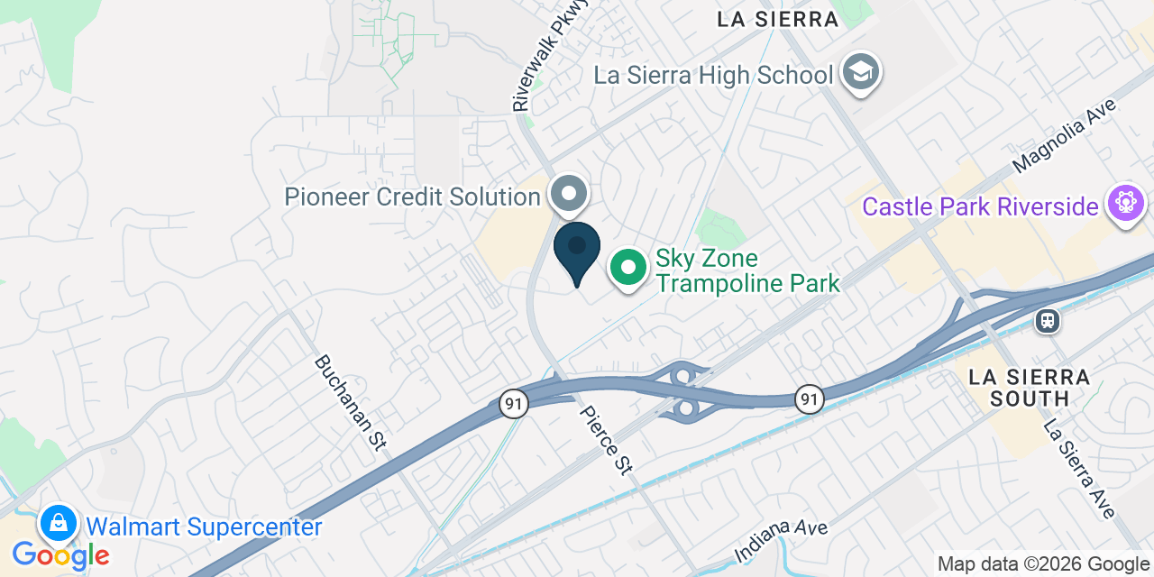 Map showing Riverside, Riverside County, CA