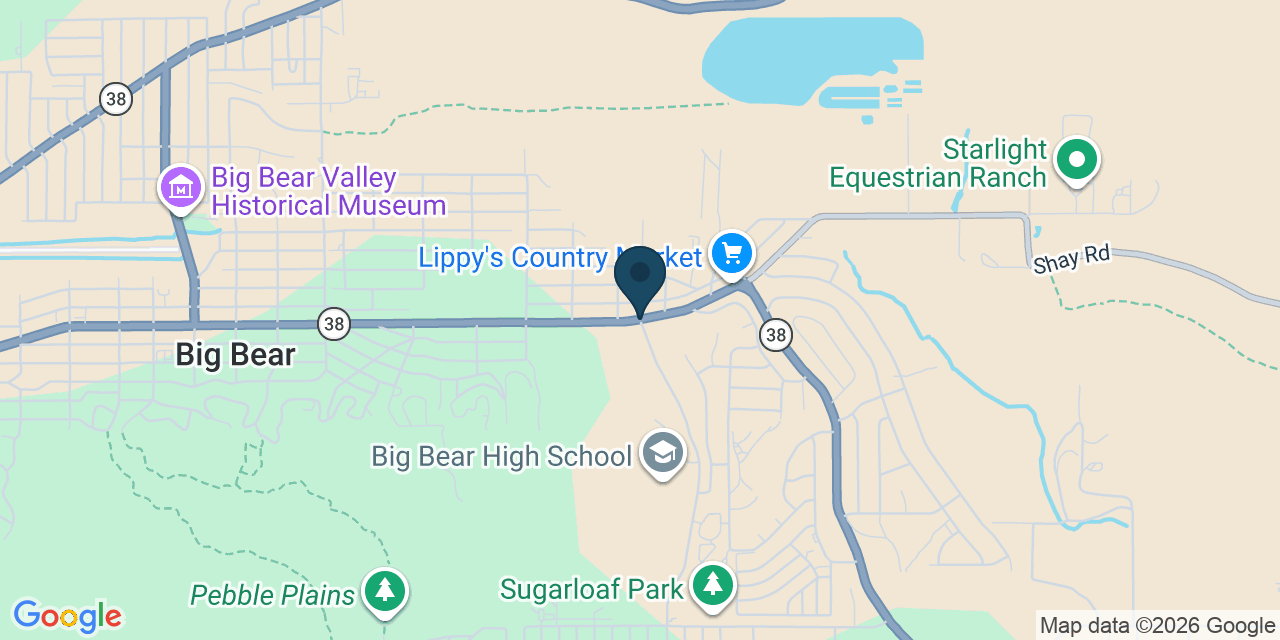 Map showing Big Bear, San Bernardino County, CA