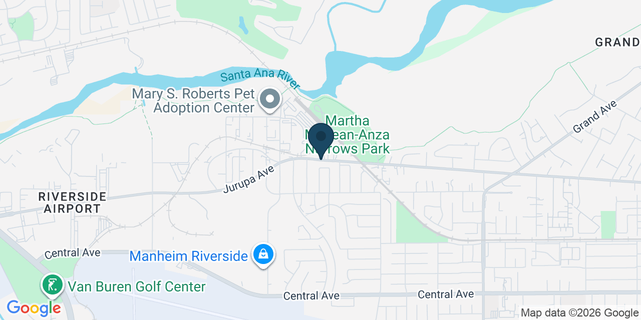 Map showing Riverside, Riverside County, CA