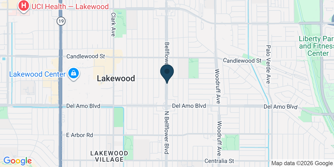 Map showing Los Angeles County, CA