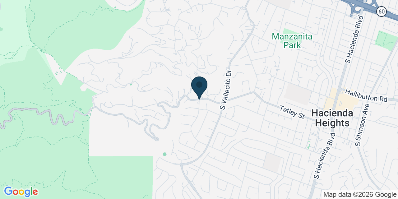 Map showing Hacienda Heights, Los Angeles County, CA