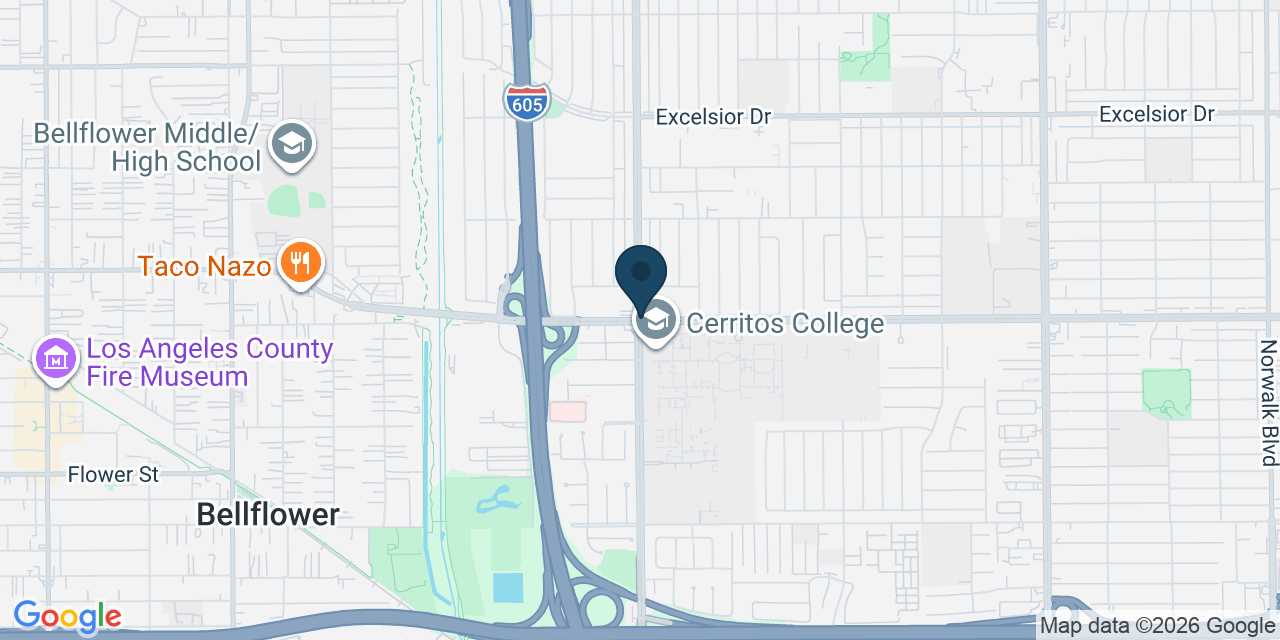 Map showing Los Angeles County, CA