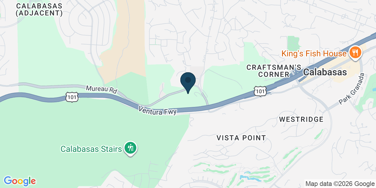 Map showing Calabasas, Los Angeles County, CA