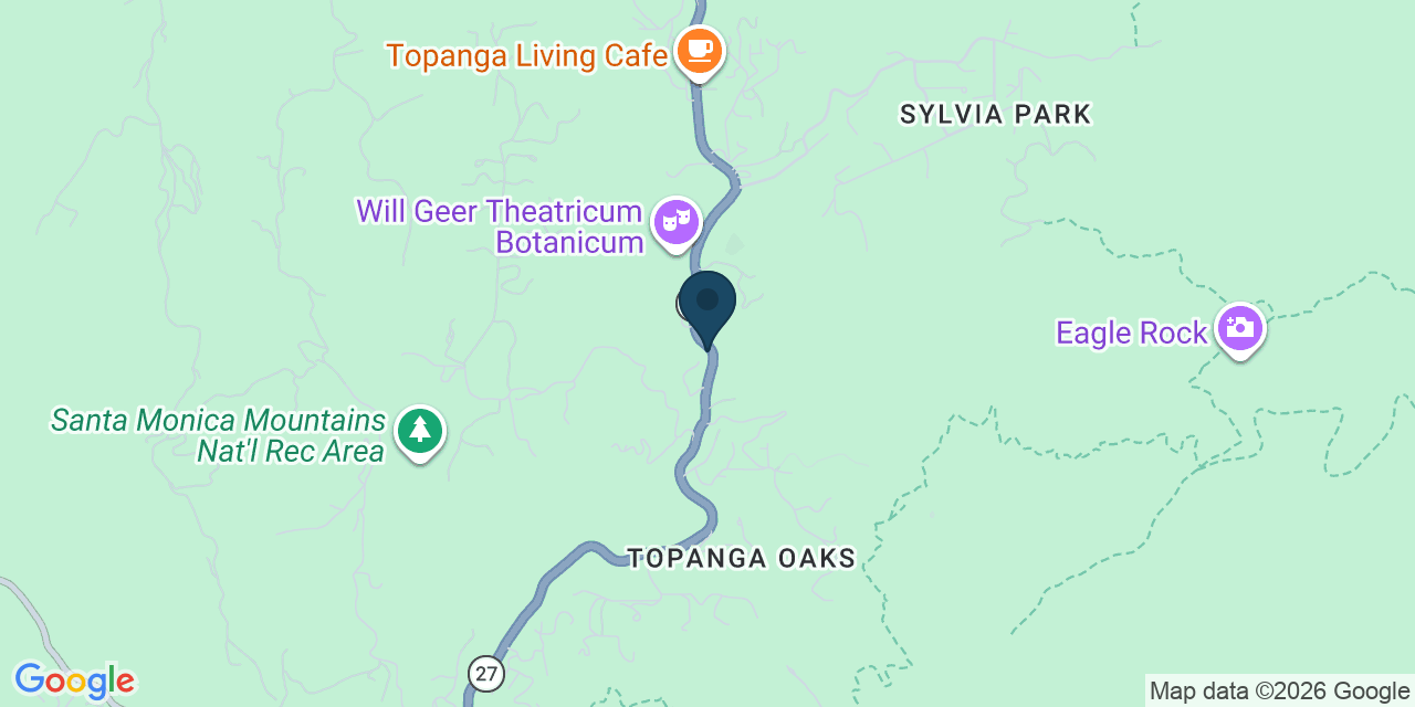 Map showing Topanga, Los Angeles County, CA