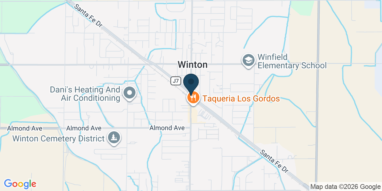 Map showing Winton, Merced County, CA