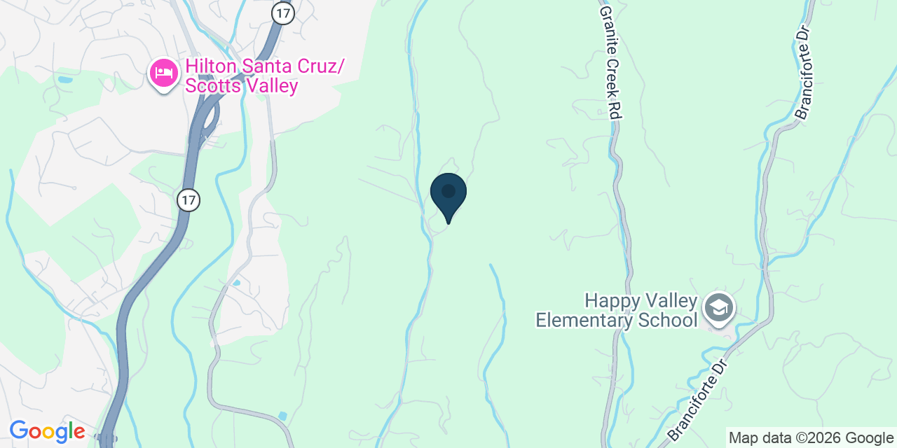 Map showing Santa Cruz County, CA