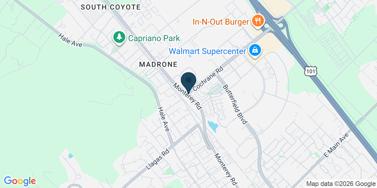 Map showing Morgan Hill, Santa Clara County, CA