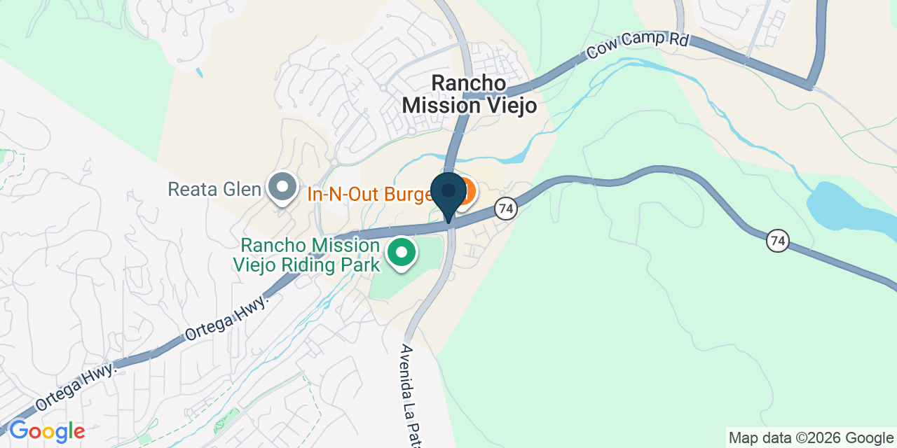 Map showing Orange County, CA