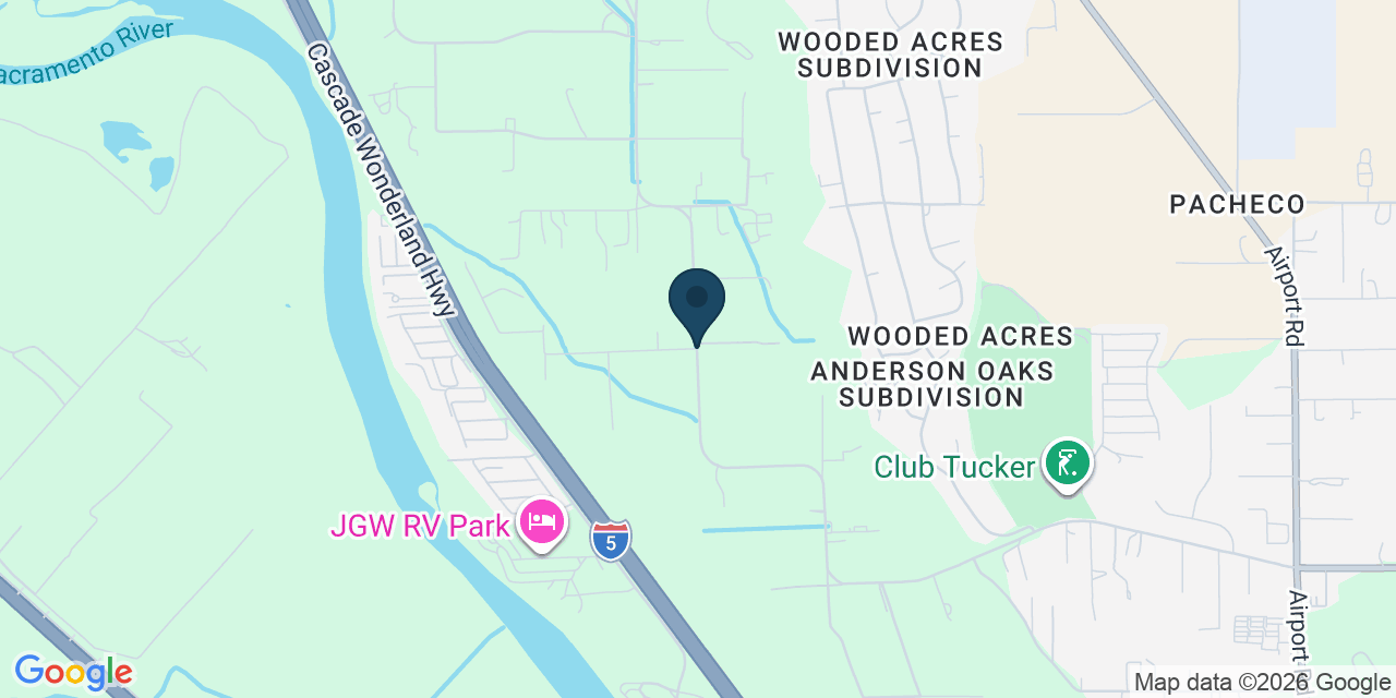 Map showing Pacheco, Shasta County, CA