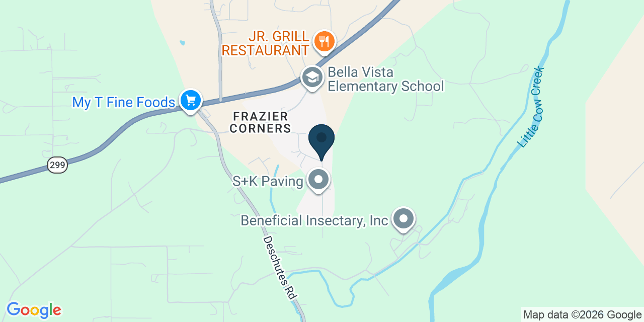 Map showing Bella Vista, Shasta County, CA