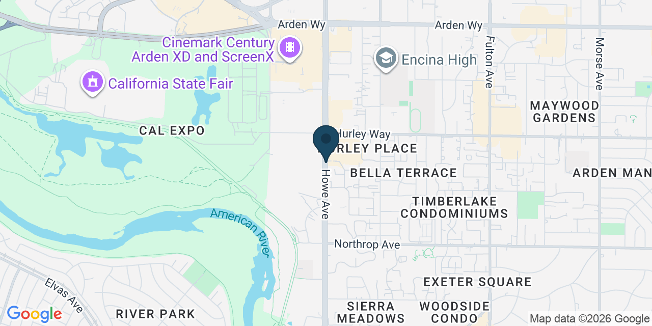 Map showing Sacramento County, CA