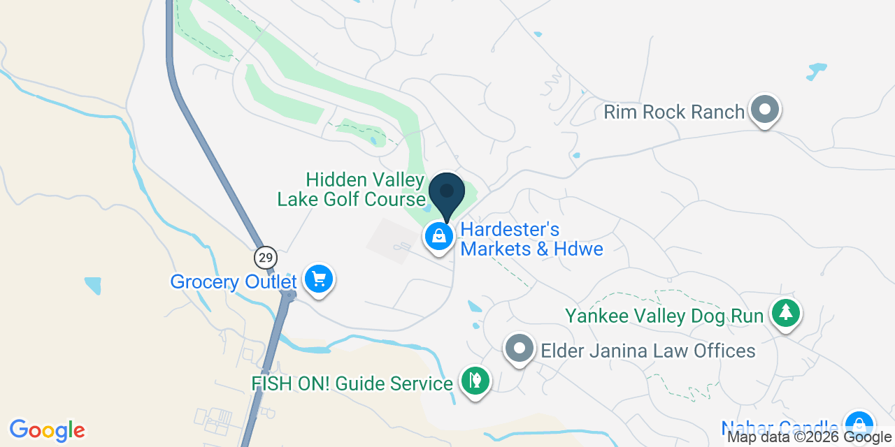Map showing Hidden Valley Lake, Lake County, CA