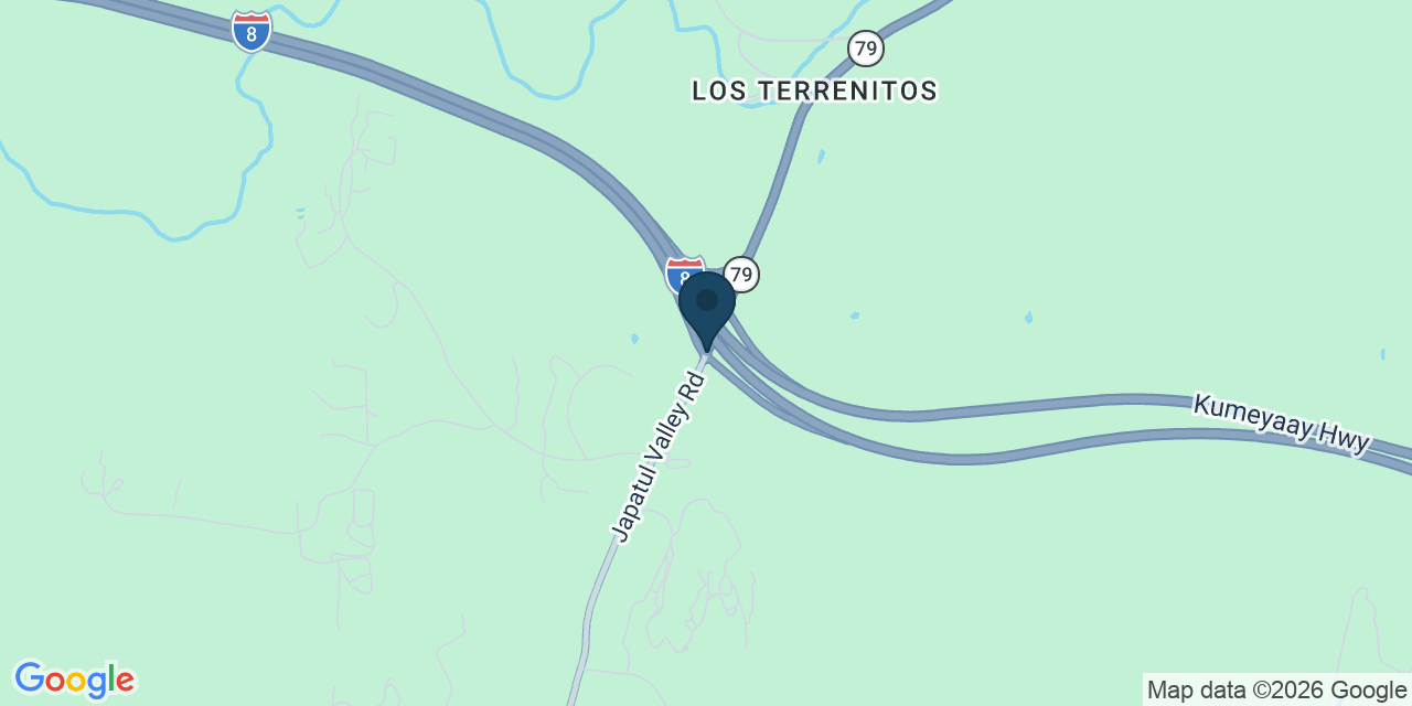 Map showing San Diego County, CA