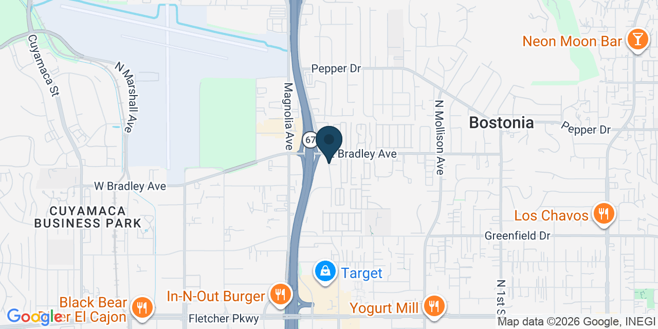 Map showing San Diego County, CA