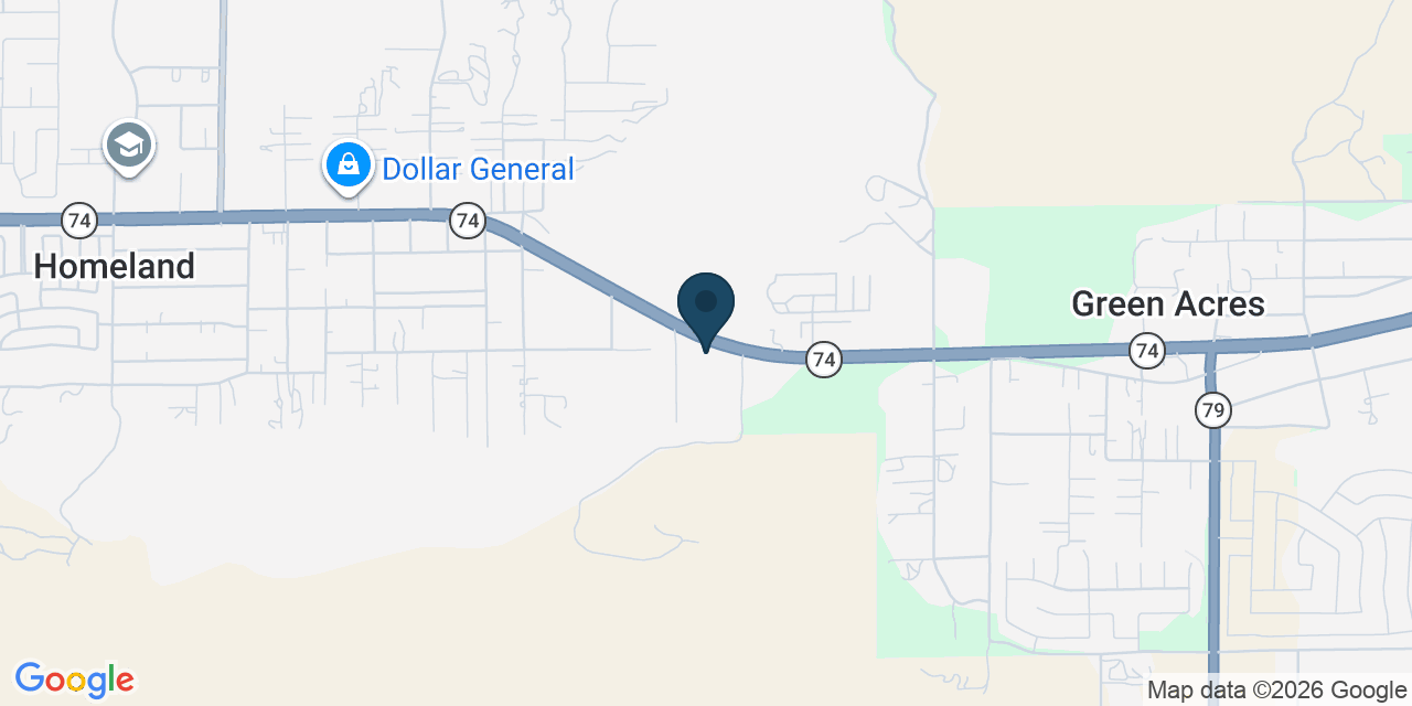 Map showing Hemet, Riverside County, CA