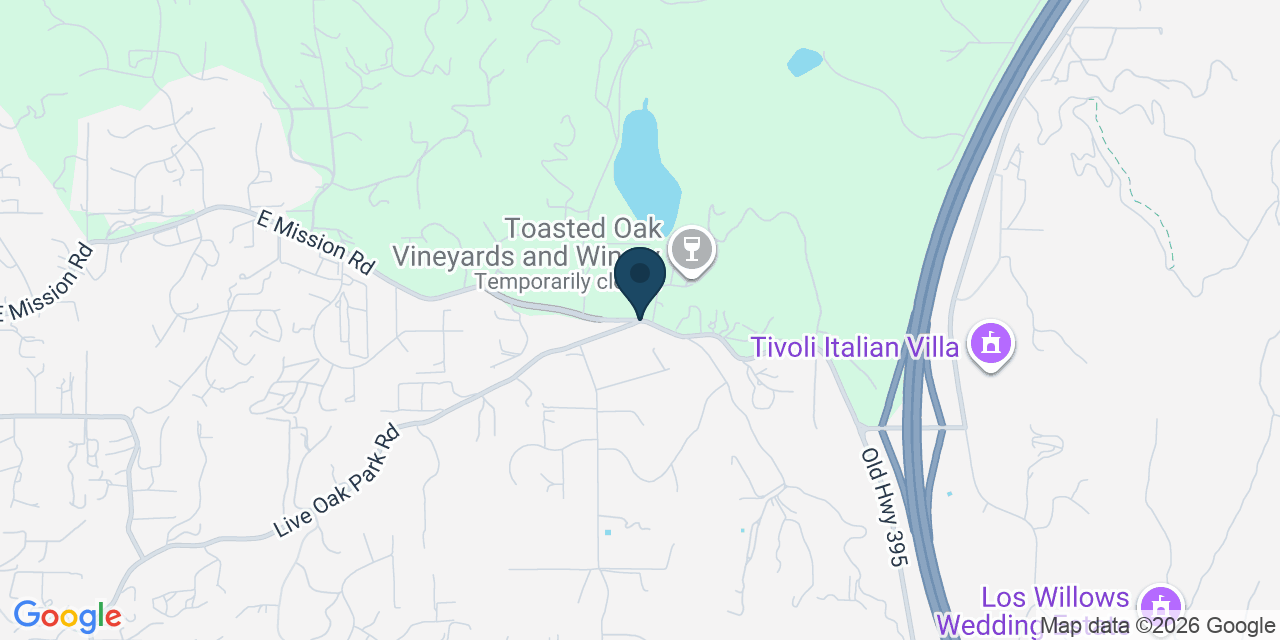 Map showing Fallbrook, San Diego County, CA
