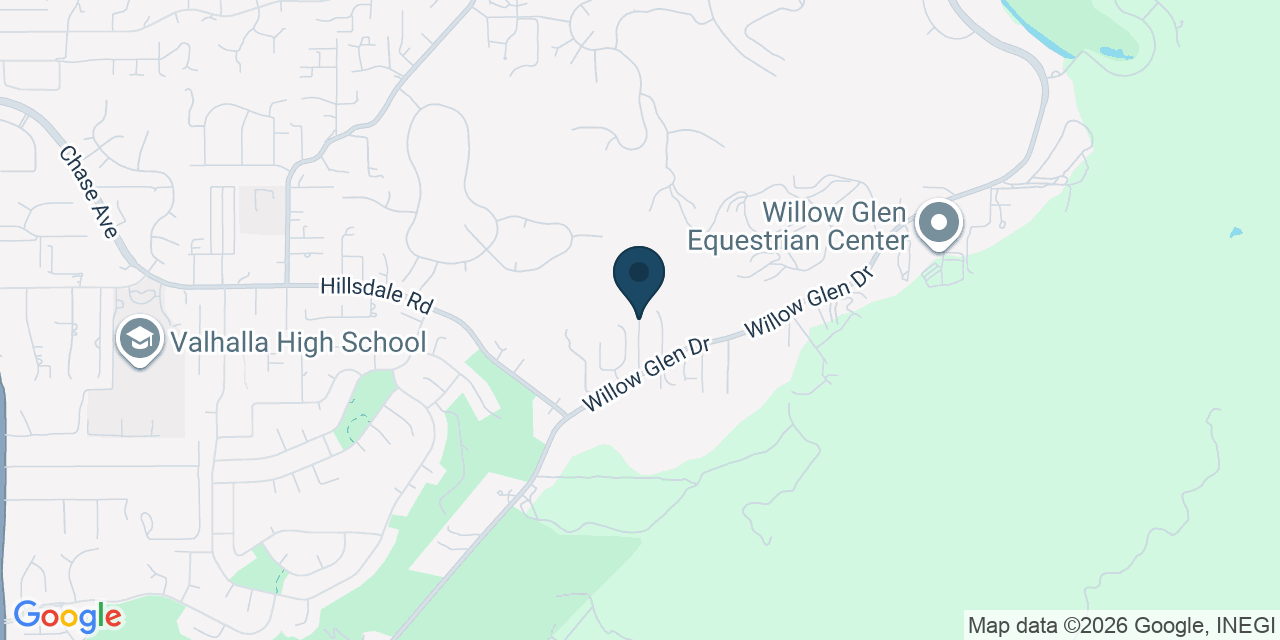 Map showing Rancho San Diego, San Diego County, CA