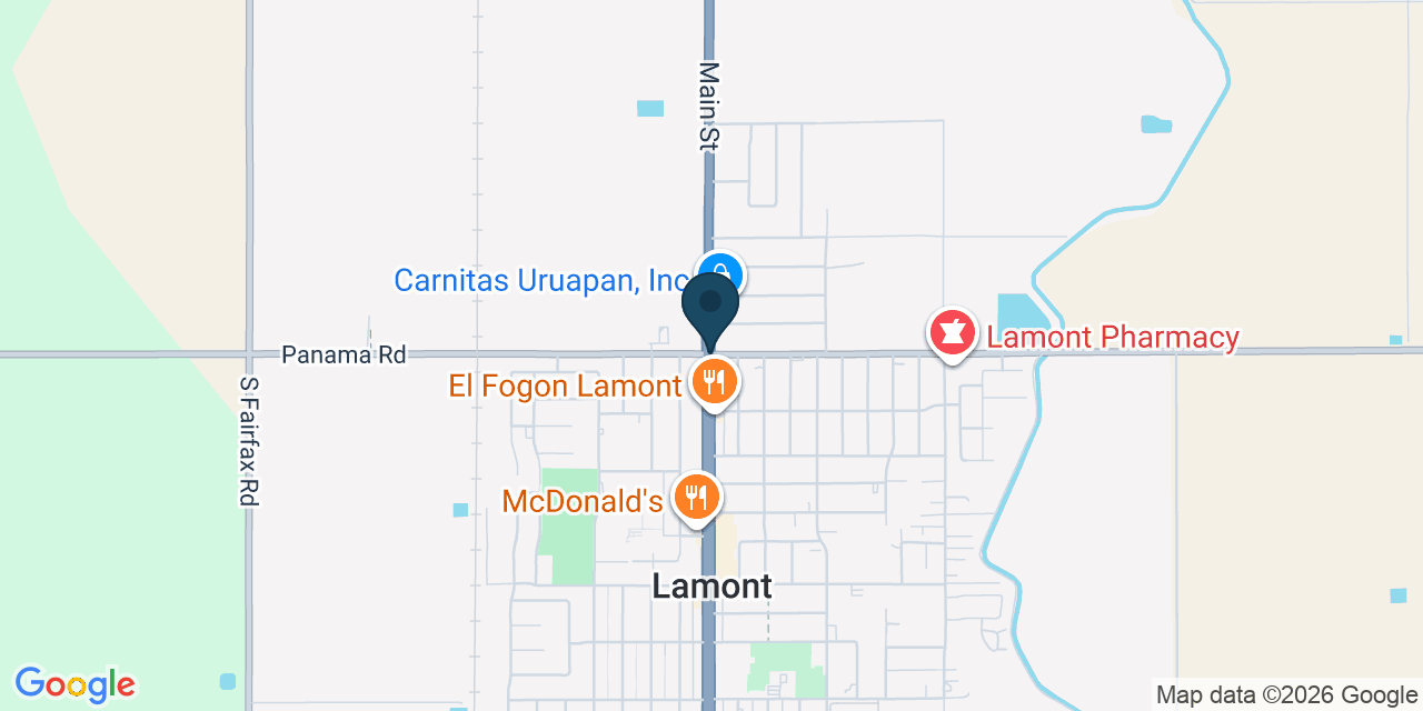 Map showing Lamont, Kern County, CA