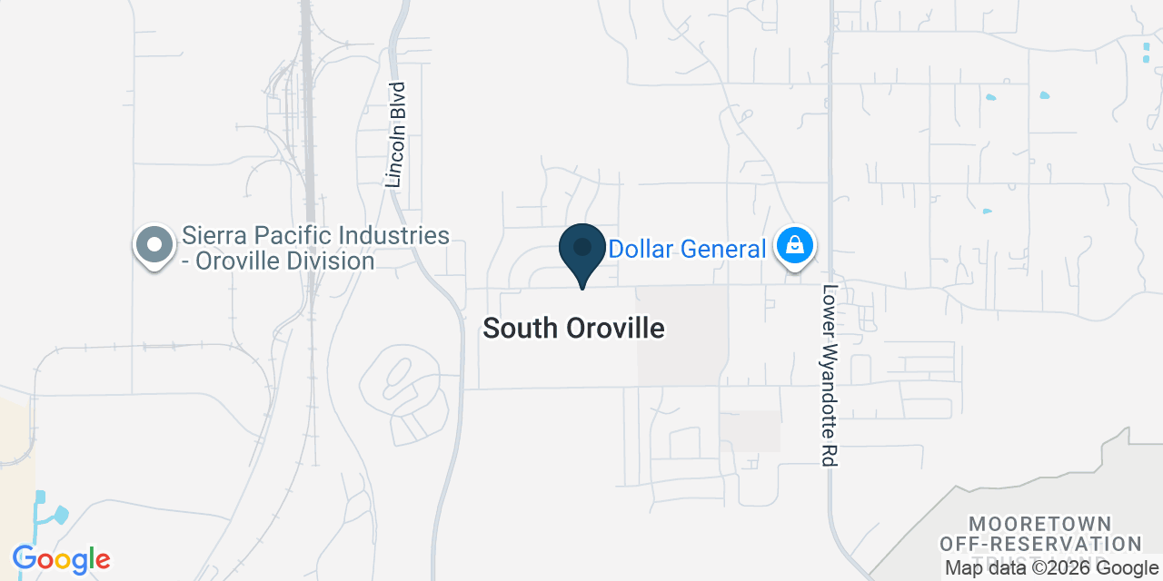 Map showing Oroville, Butte County, CA