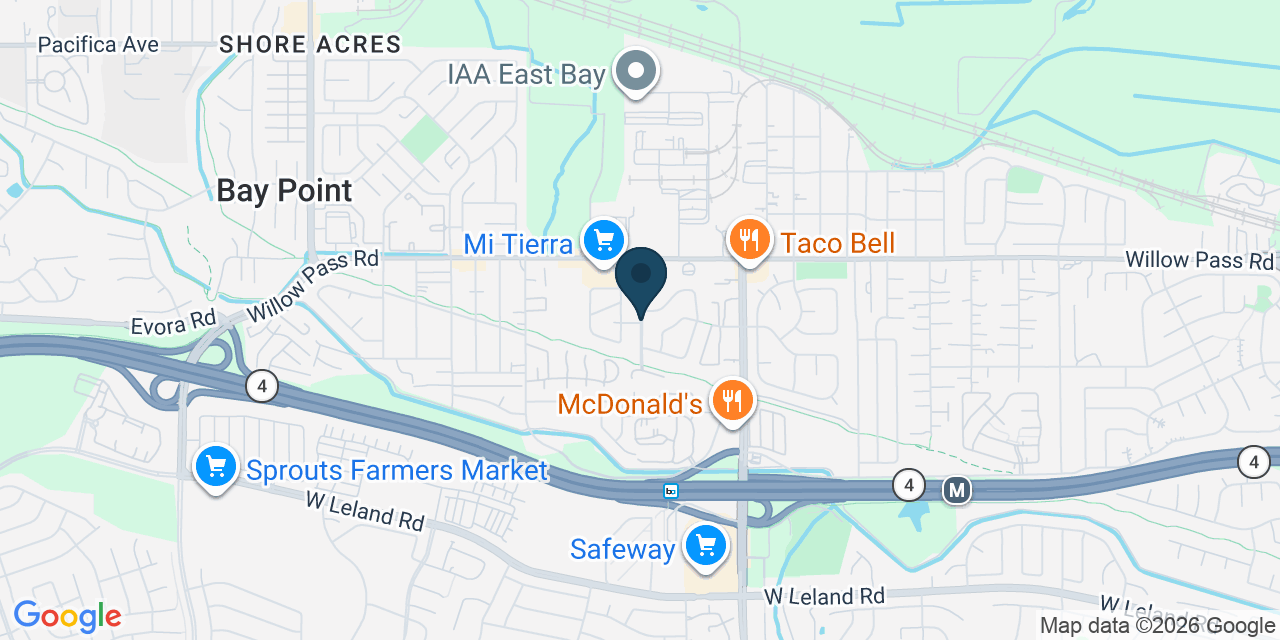 Map showing Bay Point, Contra Costa County, CA