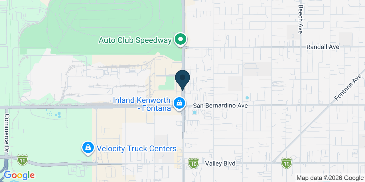 Map showing Fontana, San Bernardino County, CA