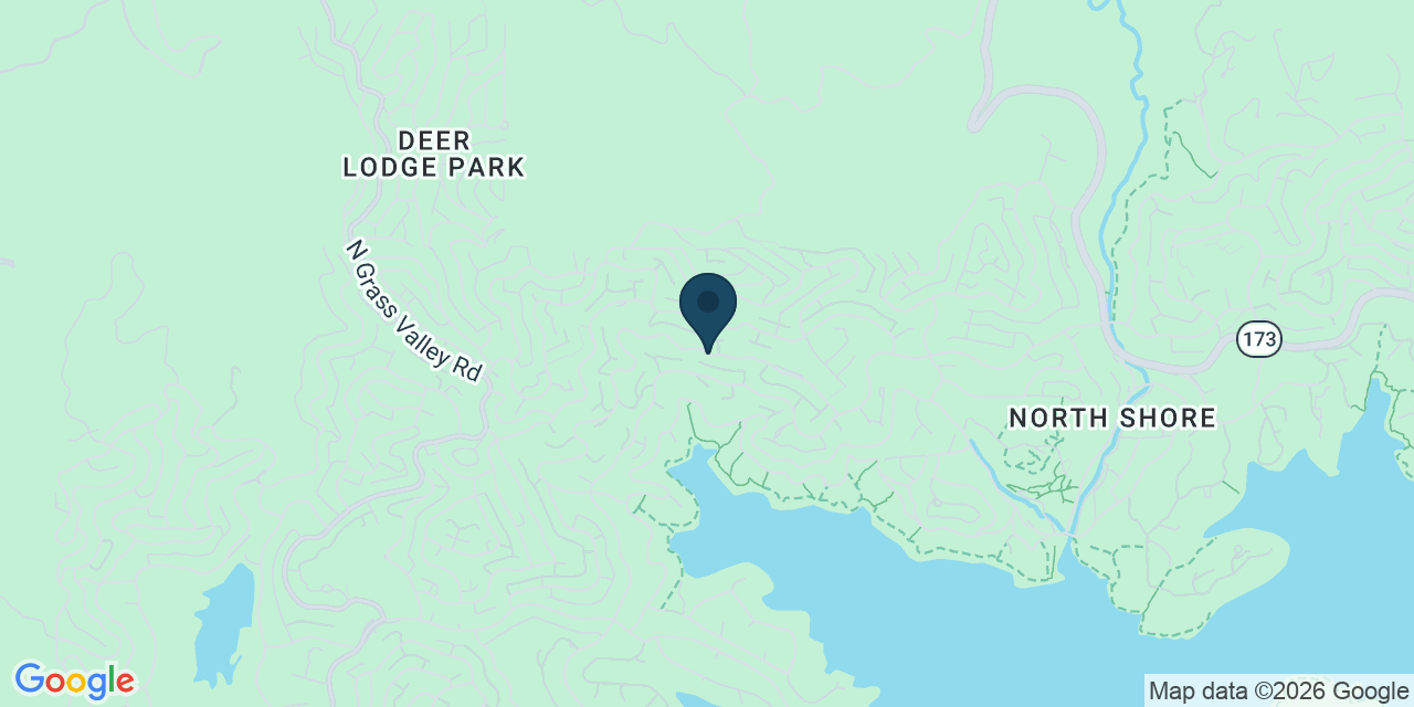 Map showing Lake Arrowhead, San Bernardino County, CA