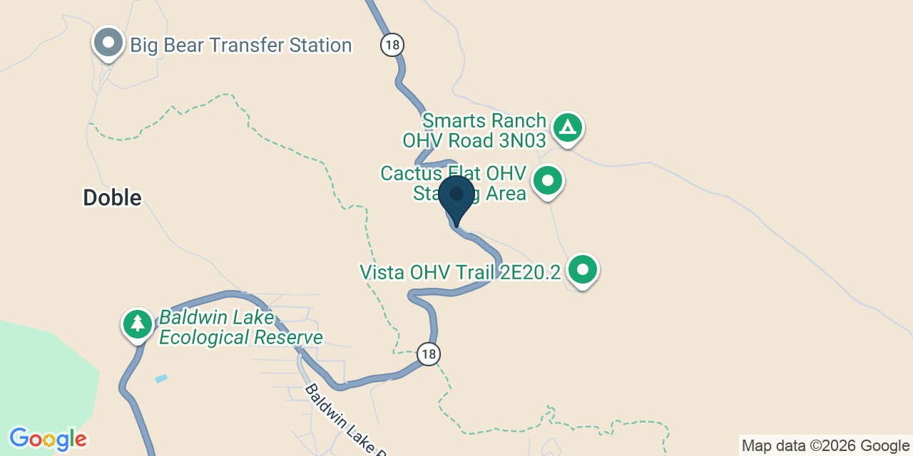 Map showing San Bernardino County, CA