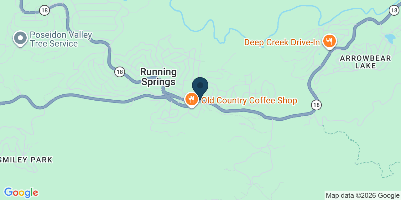 Map showing Running Springs, San Bernardino County, CA