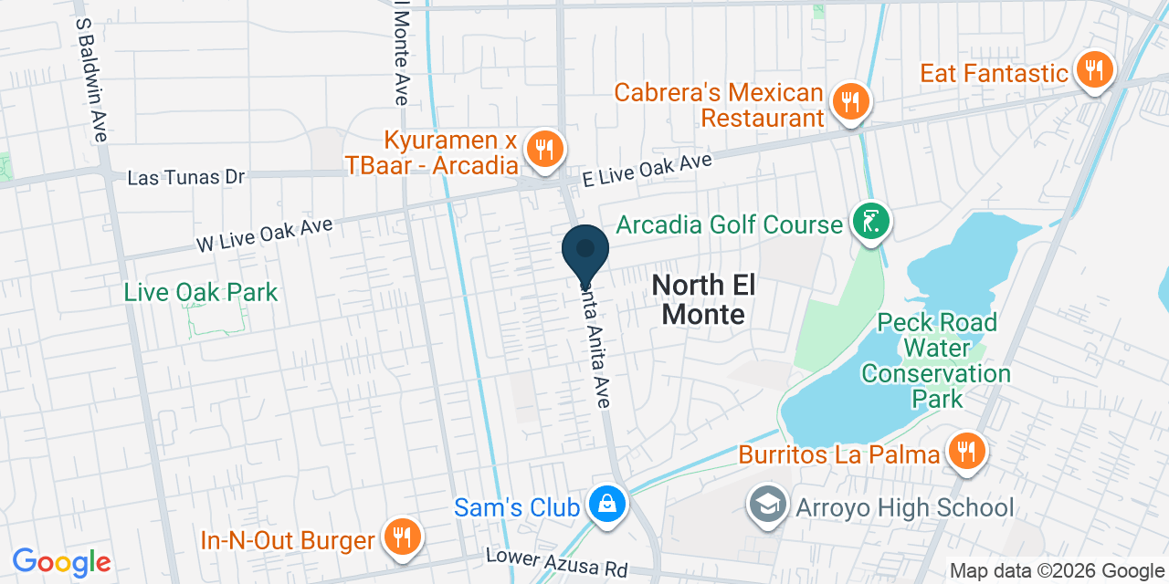 Map showing Los Angeles County, CA