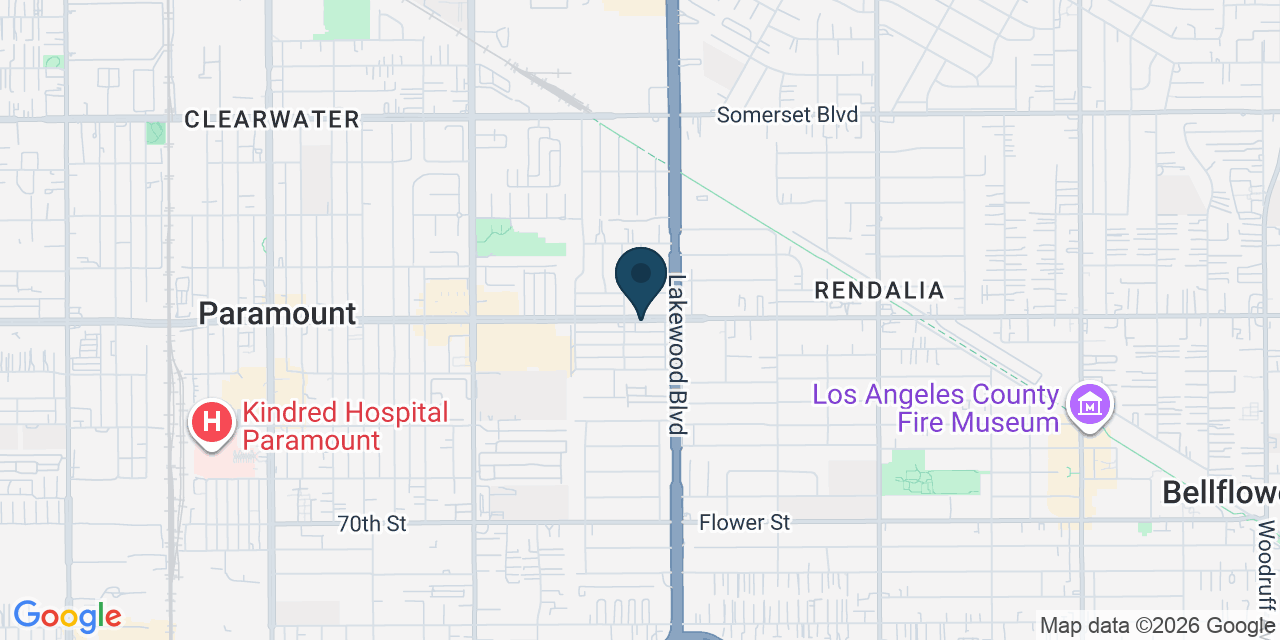 Map showing Los Angeles County, CA