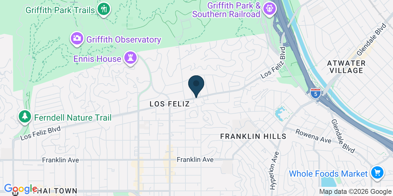Map showing Los Angeles County, CA