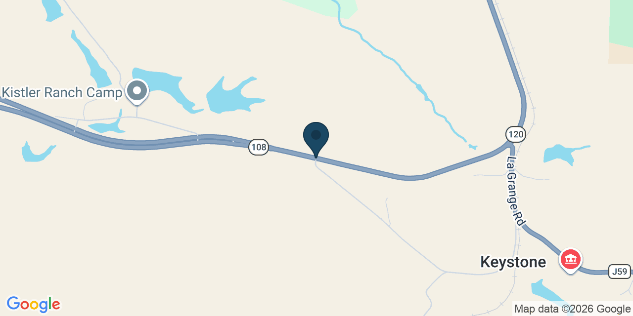 Map showing Tuolumne County, CA