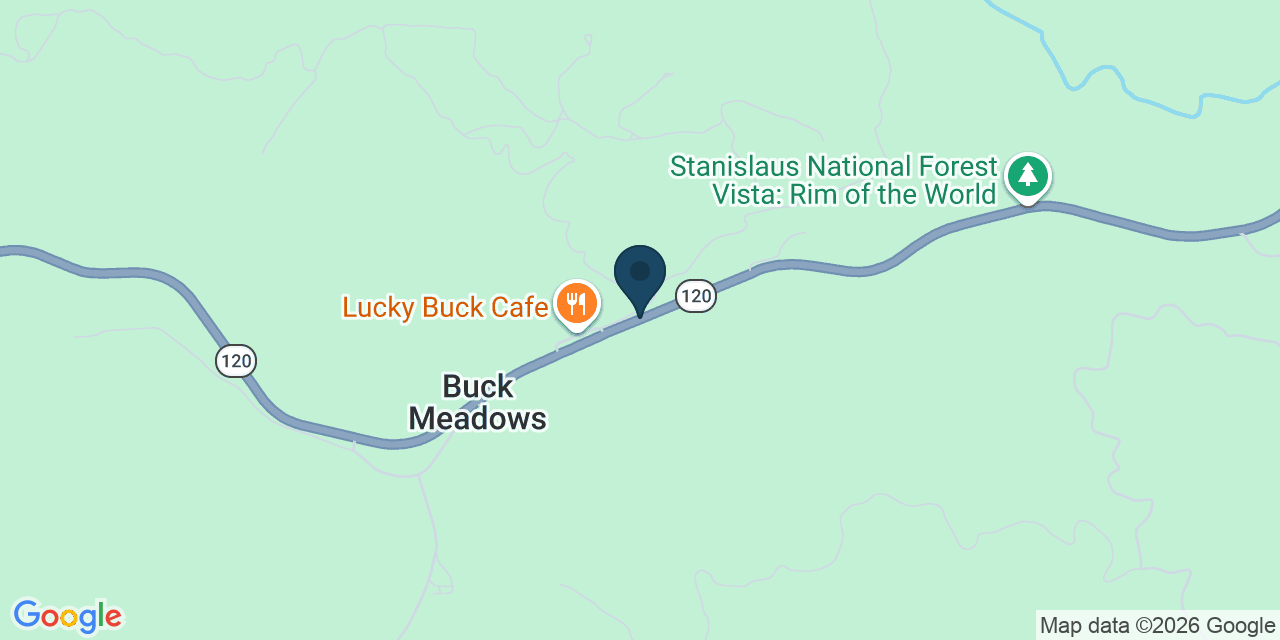 Map showing Mariposa County, CA