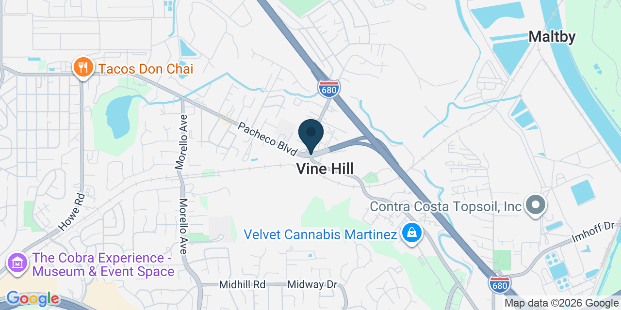 Map showing Vine Hill, Contra Costa County, CA