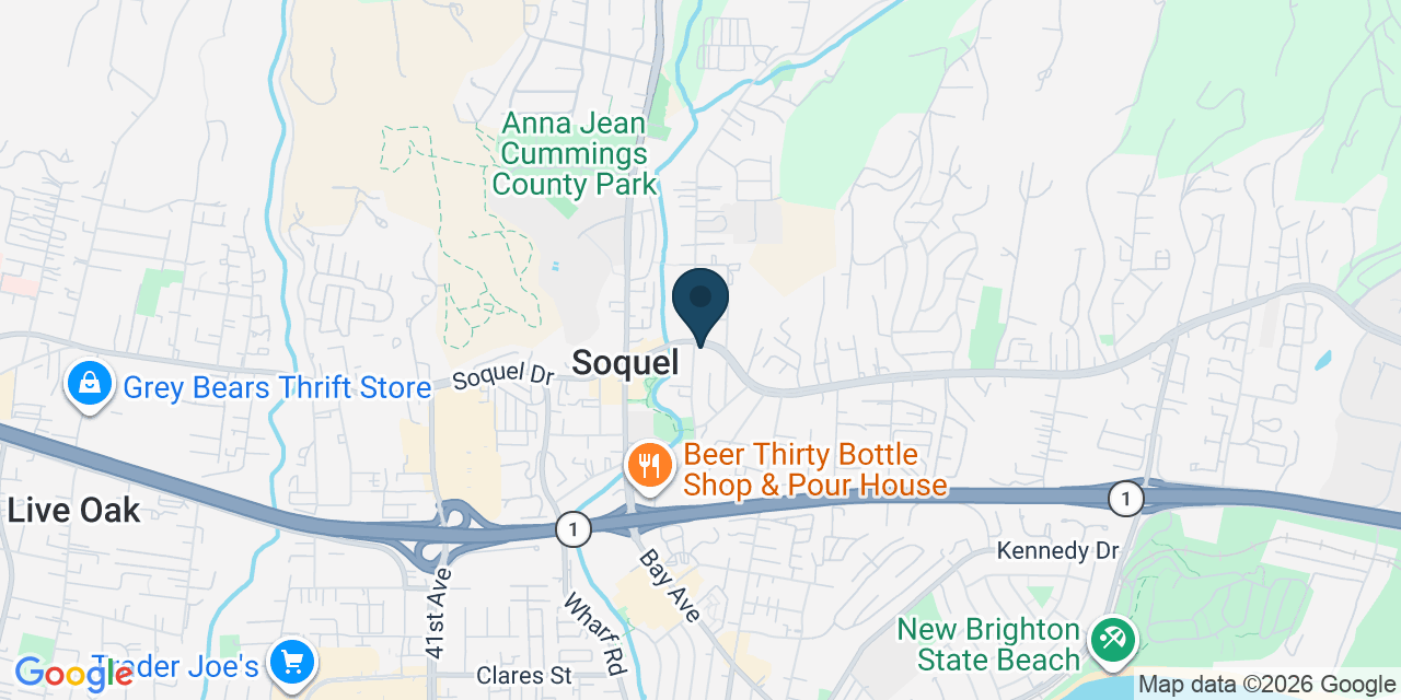 Map showing Soquel, Santa Cruz County, CA