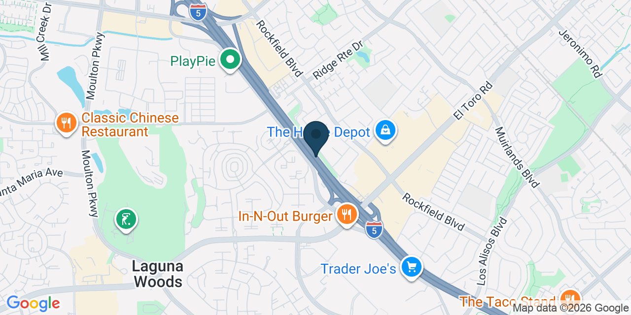 Map showing Lake Forest, Orange County, CA