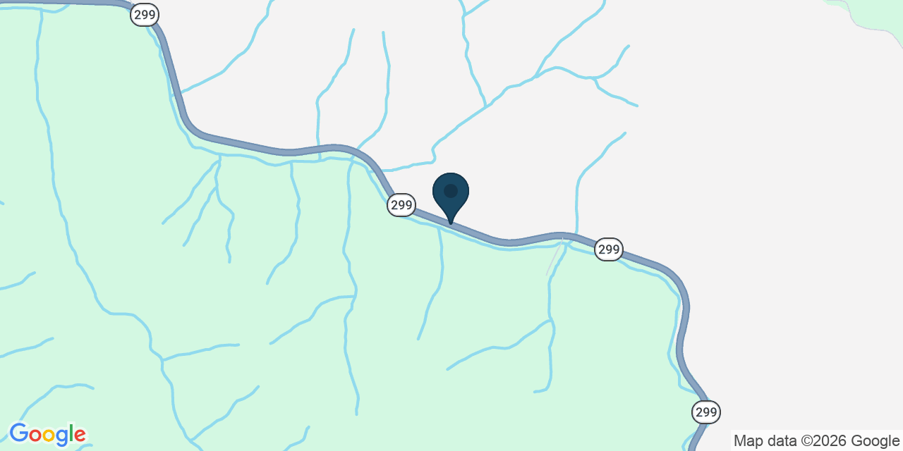 Map showing Lewiston, Trinity County, CA