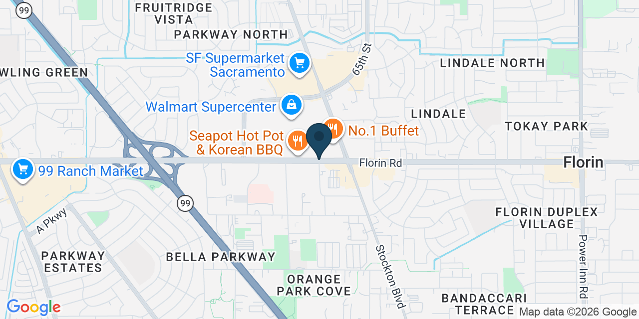 Map showing Florin, Sacramento County, CA