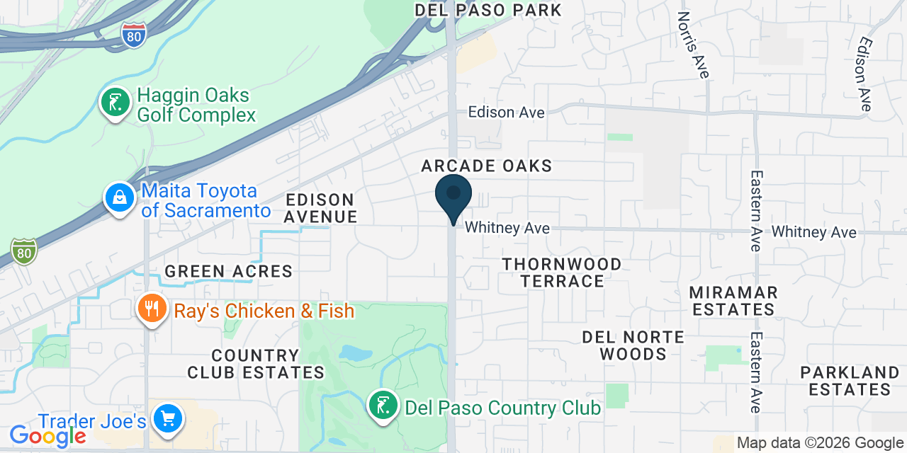 Map showing Arden-Arcade, Sacramento County, CA