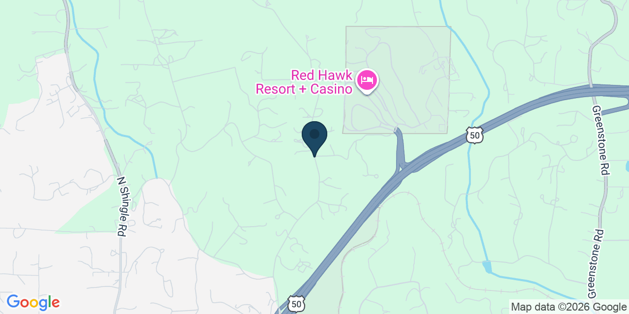 Map showing El Dorado County, CA