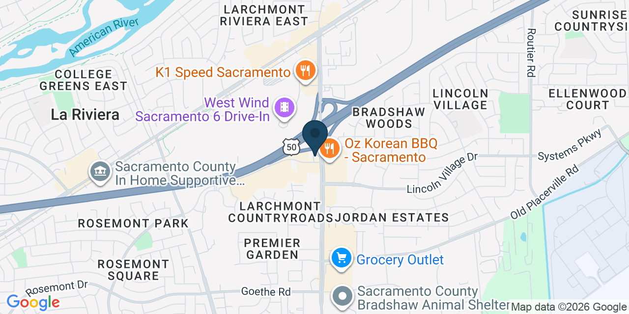 Map showing Sacramento, Sacramento County, CA
