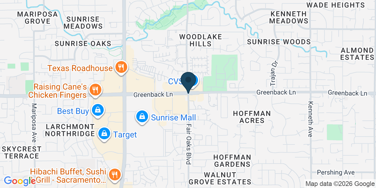 Map showing Citrus Heights, Sacramento County, CA
