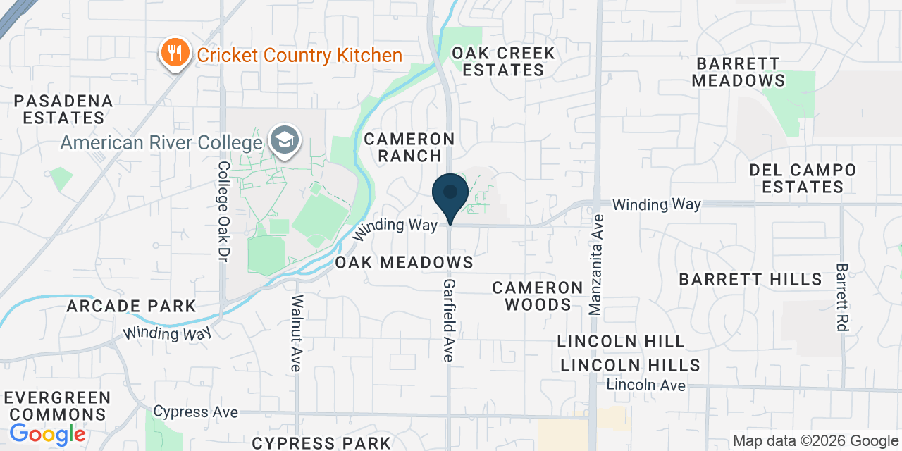 Map showing Carmichael, Sacramento County, CA