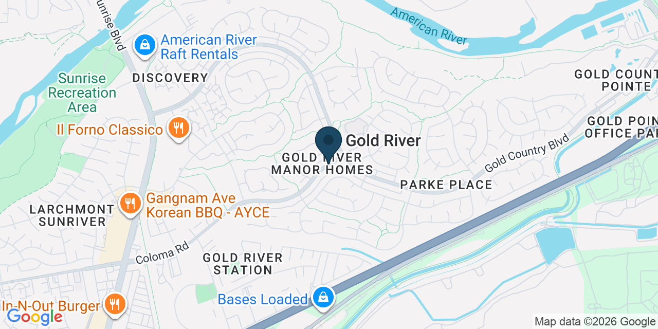 Map showing Gold River, Sacramento County, CA