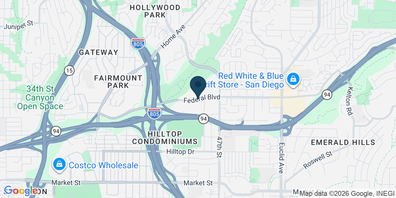 Map showing San Diego, San Diego County, CA