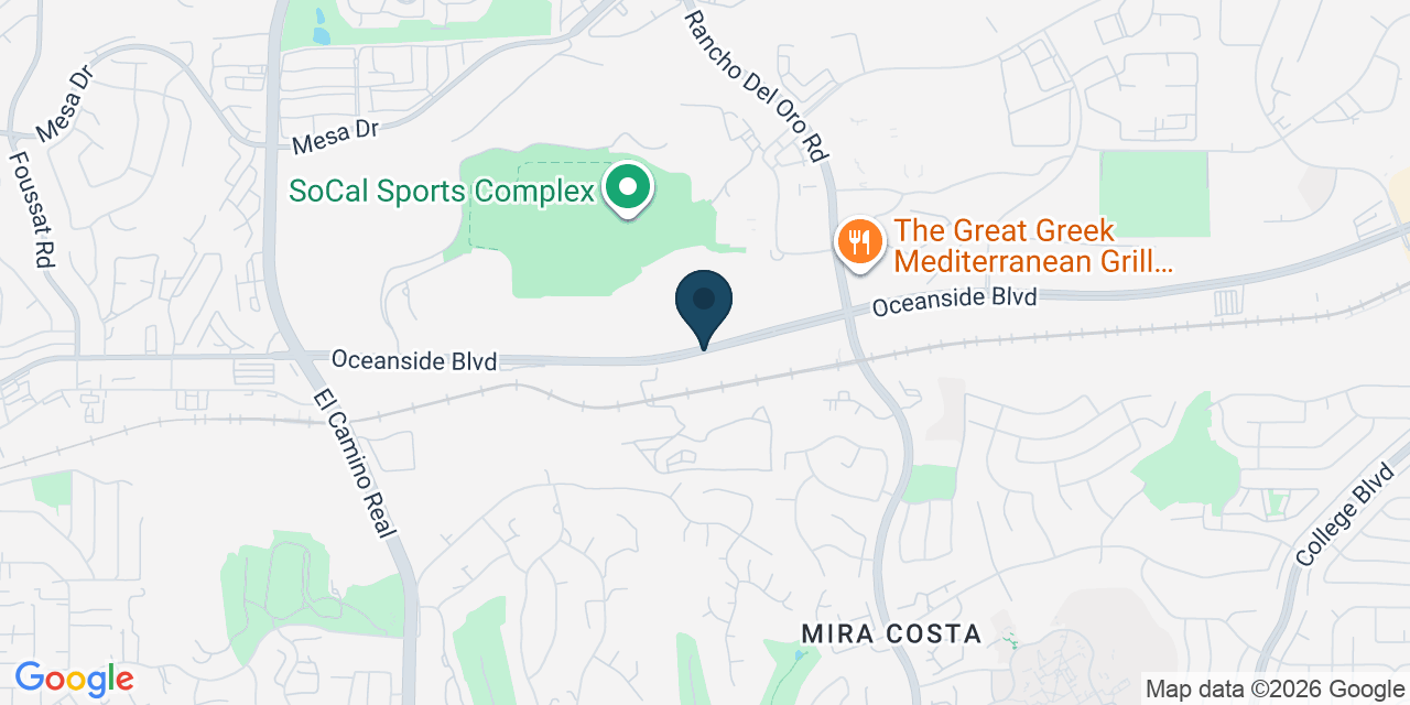 Map showing Oceanside, San Diego County, CA